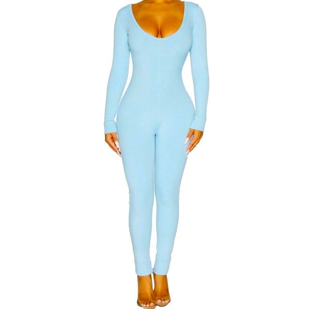 naked wardrobe Snatched in Jumpsuit - Blue